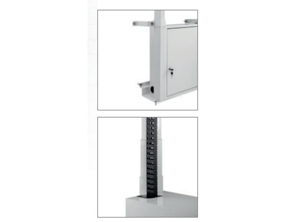 Hagor Wall Lift Pro Light III Flip, 45 kg, 139,7 cm (55"), Høydejustering, Grå