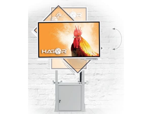 Hagor Wall Lift Pro Light III Flip, 45 kg, 139,7 cm (55"), Høydejustering, Grå