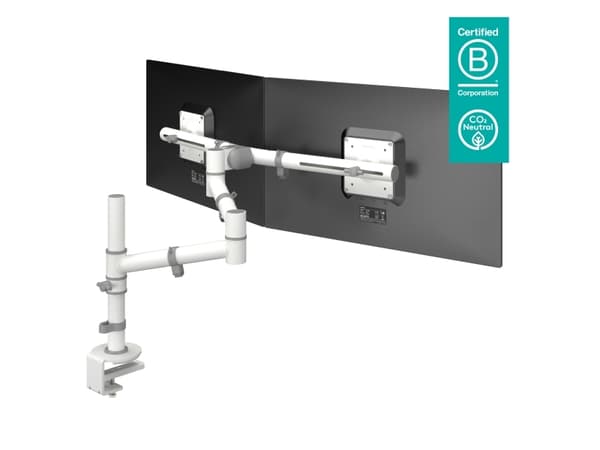 Dataflex Viewgo, Festeklemme/gjennomføring, 8 kg, 68,6 cm (27"), 100 x 100 mm, Høydejustering, Hvit Hvit