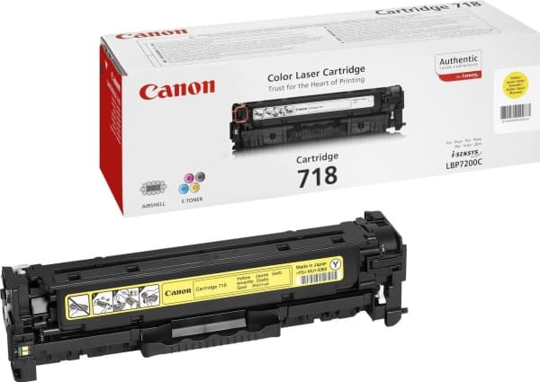 Canon 718 Yellow - Gul - original - tonerpatron - for imageCLASS LBP7200; i-SENSYS MF8330, MF8350; Laser Shot LBP-7200; Satera MF8330, MF8350