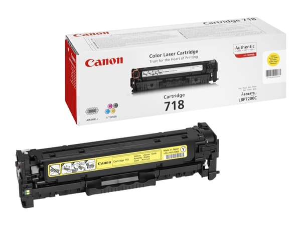 Canon 718 Yellow - Gul - original - tonerpatron - for imageCLASS LBP7200; i-SENSYS MF8330, MF8350; Laser Shot LBP-7200; Satera MF8330, MF8350