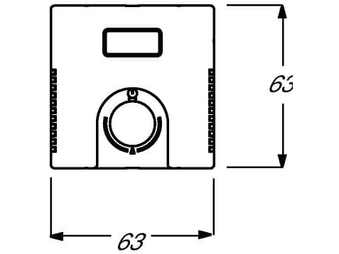 Busch-Jaeger 1794 TA-866, Grå, Busch-Jaeger 1094 UTA, 1097 UTA, 63 mm, 63 mm