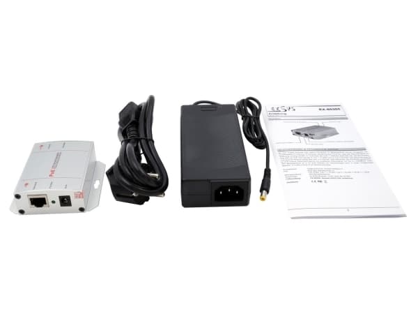 PoE++ Gigabit-injektori 95W, sis. verkkovirran DC-tulon +48V - +57V
