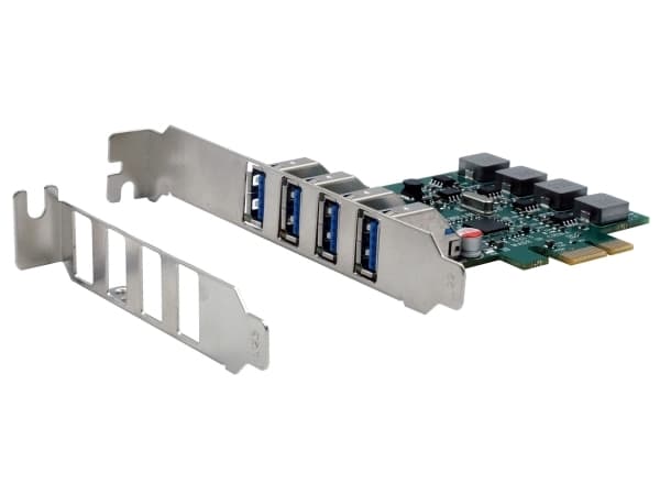 EXSYS GmbH USB 3.2 Gen 1 PCIe-kort med 4 portar, 3A (Renesas) (EX-11194)