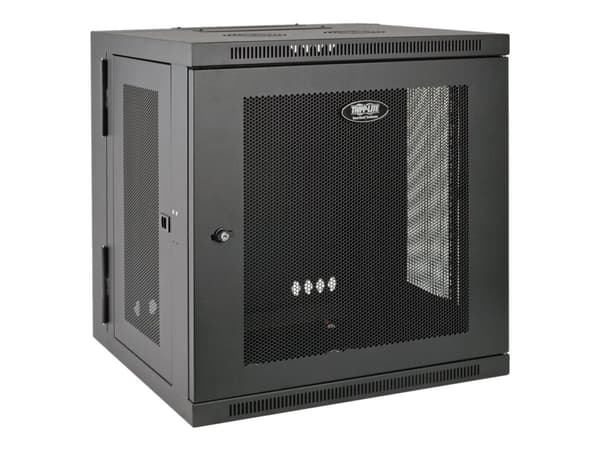 Eaton Tripp Lite Series 12U Wall Mount Rack Enclosure Server Cabinet Swinging Hinged Door Deep - Rack skåp - väggmontering - svart - 12U - 19"