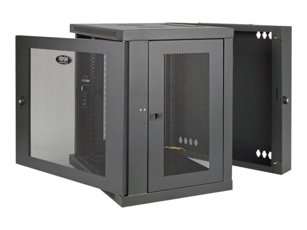 Eaton Tripp Lite Series 12U Wall Mount Rack Enclosure Server Cabinet Swinging Hinged Door Deep - Rack skåp - väggmontering - svart - 12U - 19"
