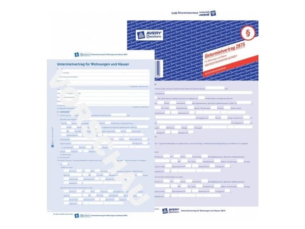 Avery 2875, Sininen, Valkoinen, Paperi, 210 mm, 29,7 cm, 1 kpl