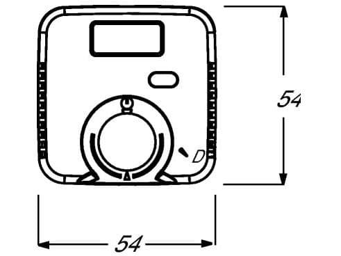 Busch-Jaeger 1795 TA-214, Hvid, Busch-Jaeger 1095 UTA, 1096 UTA, 54 mm, 54 mm