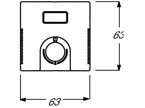 Busch-Jaeger 1794 TA-84, Valkoinen, Busch-Jaeger 1094 UTA, 1097 UTA, 63 mm, 63 mm