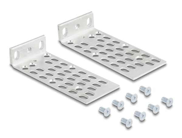 Delock - Rack-monteringssett - universal, 2 pieces - 1U - 10"/19"