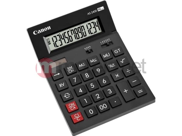Canon AS-2400 - Pöytälaskin - 14 numeroa - aurinkopaneeli, akku - tummanharmaa