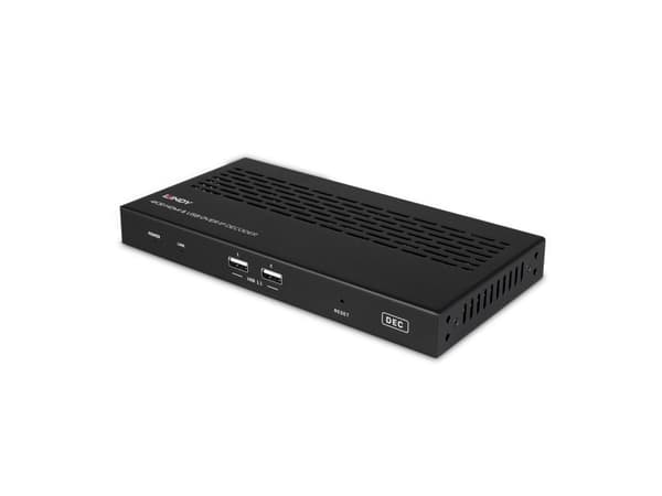 Lindy 38397, 3840 x 2160 pixlar, AV-mottagare, 100 m, Kabel, Svart, HDCP