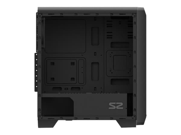 Zalman S2 Midi Tower Case - Black Window, Midi Tower, PC, Musta, ATX, mikro ATX, Mini-ITX, Akryyli, Muovi, Terästä, Koti /Toimisto