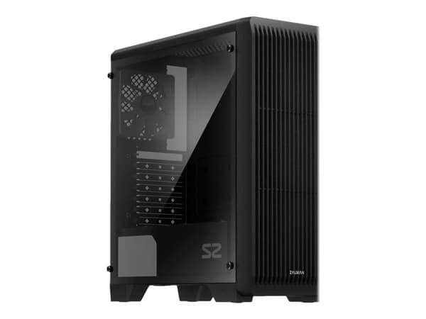 Zalman S2 Midi Tower Case - Black Window, Midi Tower, PC, Musta, ATX, mikro ATX, Mini-ITX, Akryyli, Muovi, Terästä, Koti /Toimisto