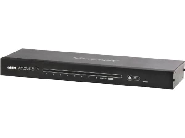 ATEN VS1808T HDMI splitter, 8 porter, HDMI, 19. Distribuerer HDMI-signalet via Cat 5 fra 1 signalkilde til 8 skjermer samtidig (VS1808T)