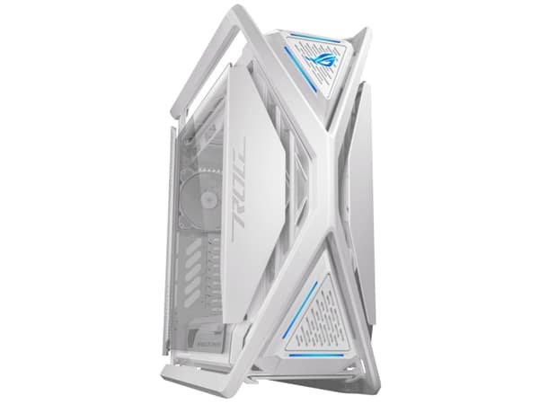 ASUS ROG Hyperion GR701 - FT spel - utökad ATX - genomskinlig sidopanel (härdat glas) - ingen strömförsörjning - vit - USB/ljud