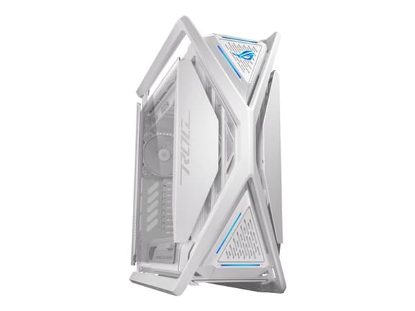 ASUS ROG Hyperion GR701 - FT spel - utökad ATX - genomskinlig sidopanel (härdat glas) - ingen strömförsörjning - vit - USB/ljud Vit