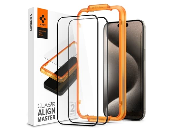 Spigen AGL06875, Apple, iPhone 15 Pro Max, Transparent, 2 styck