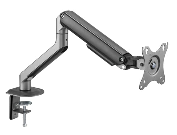 Gembird MA-DA1-05 - Monteringssats (justerbar arm för monitor) - för LCD-display - aluminium, stål, plast - rymdgrå - skärmstorlek: 17"-32" - disk-mo