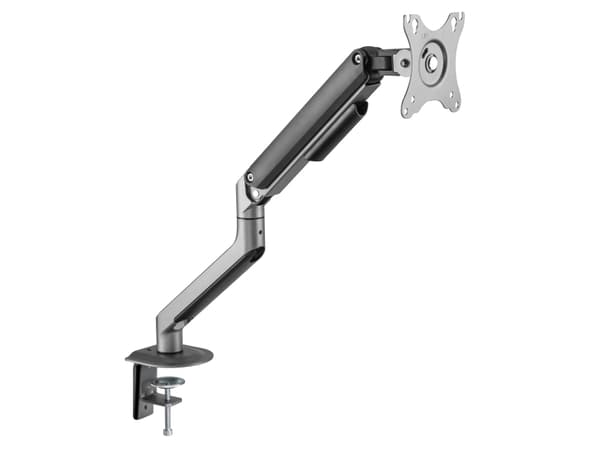 Gembird MA-DA1-05 - Monteringssats (justerbar arm för monitor) - för LCD-display - aluminium, stål, plast - rymdgrå - skärmstorlek: 17"-32" - disk-mo