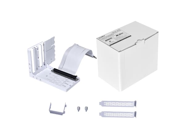 Lian Li VG4-4-V2W - GPU-bøylesett (vertikal) - universell, 4 spor, med Gen 4 riser - hvit