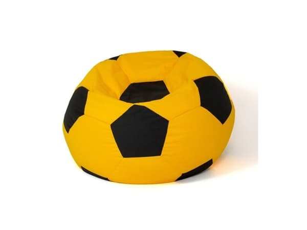 Fotboll Sako väska pouffe gul-svart XXL 140 cm