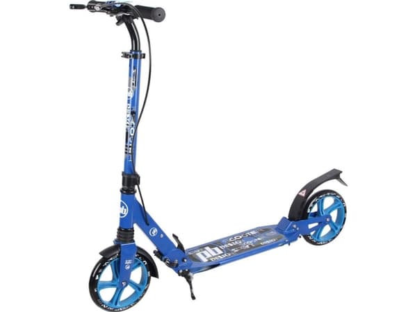 Scooter med støtdemper og to bremser PB Demper, 200mm, blå