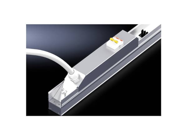 Rittal 7859090 19 tommer Netværksskab-strømskinne Aluminium (anodiseret)