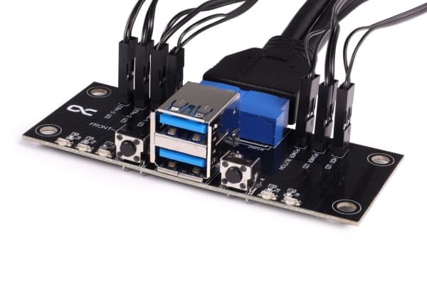 Alphacool ES etu- ja I/O-paneeli USB 3.0:lla ja kaapelisarja palvelinkoteloon