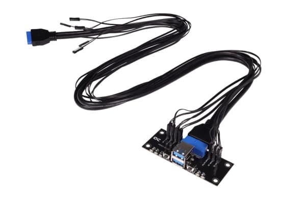 Alphacool ES etu- ja I/O-paneeli USB 3.0:lla ja kaapelisarja palvelinkoteloon
