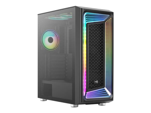 Aerocool Interstellar, Midi Tower, PC, Musta, ATX, mikro ATX, Mini-ITX, ABS, 16,3 cm musta