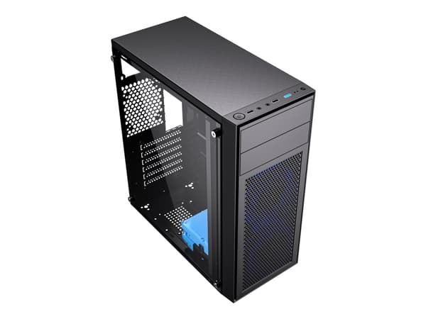 Gembird Fornax M100B - - ATX - sidepanel med vindu (glass) - ingen strømforsyning (ATX) - svart - USB/lyd