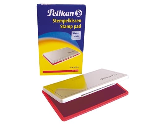 Pelikan 1 - Håndstempelpute - rød - 160 x 90 mm