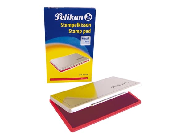 Pelikan 1 - Håndstempelpute - rød - 160 x 90 mm