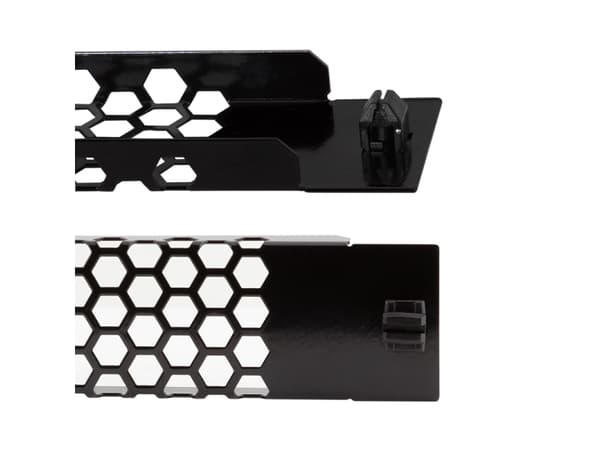 LogiLink PN110B, Ventilert tomt panel, Sort, Stål, 1U, 48,3 cm (19"), 19 mm