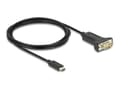 Miniatyrbild 1 av 5: Delock - USB / seriell kabel - 24 pin USB-C (hane) till RS-232 (hane) - 2 m - svart