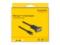 Miniatyrbild 4 av 5: Delock - USB / seriell kabel - 24 pin USB-C (hane) till RS-232 (hane) - 1 m - svart