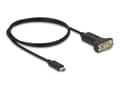 Miniatyrbild 1 av 5: Delock - USB / seriell kabel - 24 pin USB-C (hane) till RS-232 (hane) - 1 m - svart