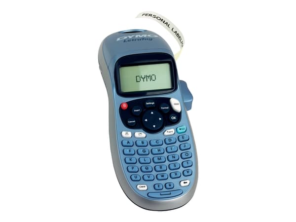 DYMO LetraTag Plus LT-100H - Tarrakirjoitin - mustavalkoinen - suoralämpö - rulla (1,2 cm) - 2 kirjoitusriviä, reaaliaikainen kello