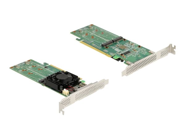 Delock - Lagringskontroll - M.2 - 4-kanals - M.2 NVMe-kort - lav profil - PCIe 3.0 x16