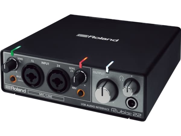 Roland Rubix22, Desktop, Sort, USB, 24-bit/192kHz, 44.1,48,96,192 kHz, USB