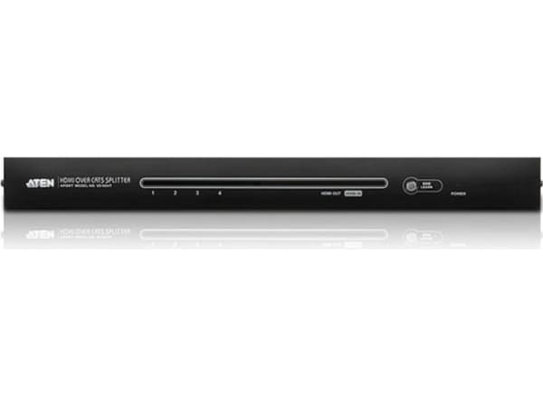 ATEN HDMI-splitter Cat 5 med 4 portar, HDMI, HDMI, 1920 x 1080 pixlar, Svart, Metall, Full HD