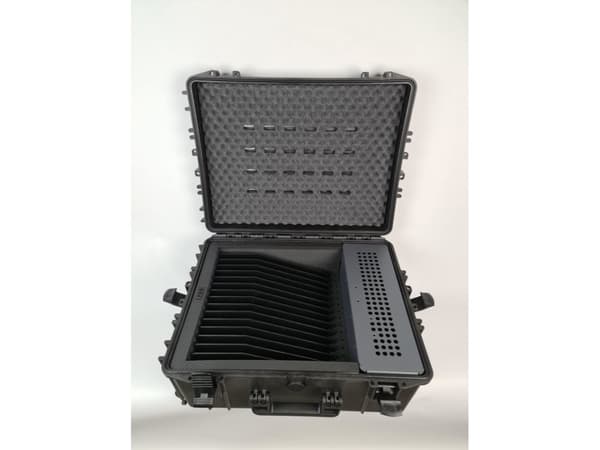 LEBA NoteCase Falcon - Lagringsboks - robust - for 16 nettbrett - låsbar - polyuretan - svart - skjermstørrelse: inntil 13" Sort