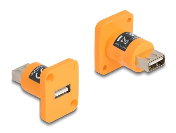 DeLOCK 87999, USB 2.0 Type-A naaras, USB 2.0 Type-A naaras, Oranssi