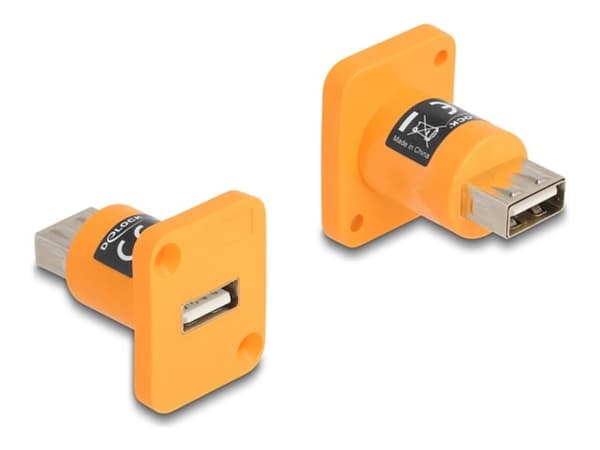 DeLOCK 87999, USB 2.0 Type-A naaras, USB 2.0 Type-A naaras, Oranssi