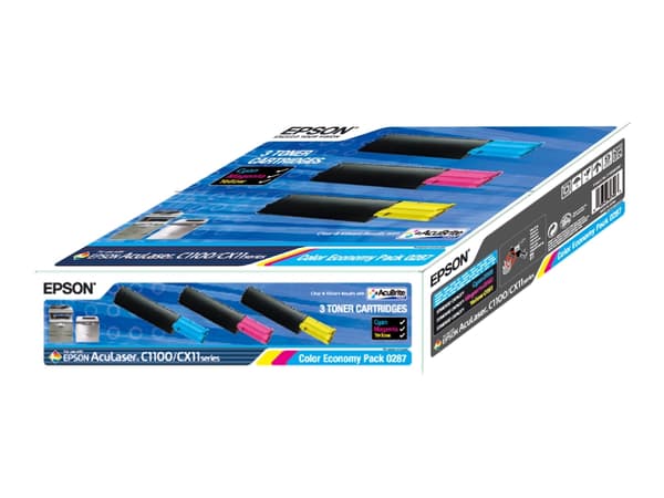Epson Economy Pack - Gul, cyan, magenta - original - tonerpatron - for AcuLaser C1100, C1100+, C1100N, CX11N, CX11NF, CX11NFC