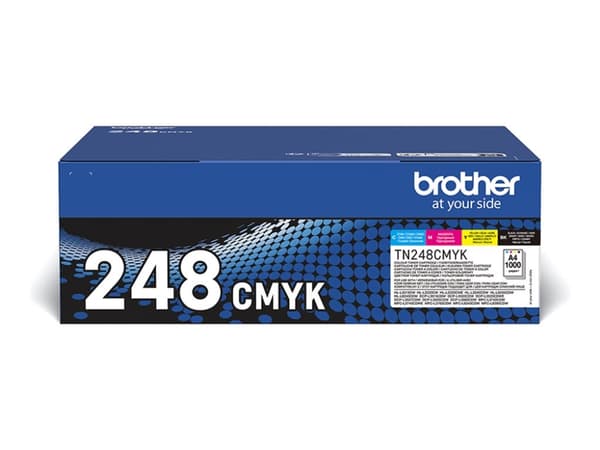 Brother TN248VAL Multipack - 4 pakker - svart, gul, cyan, magenta - original - eske - tonerkassett - Opptil 1000 sider per kassett