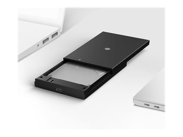 ICY BOX IB-200T-C3, SSD-kotelo, 2.5", SATA, Serial ATA II, Serial ATA III, 6 Gbit/s, USB-liitettävyys, Musta
