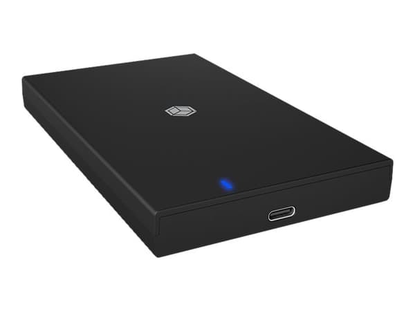 ICY BOX IB-200T-C3, SSD-kotelo, 2.5", SATA, Serial ATA II, Serial ATA III, 6 Gbit/s, USB-liitettävyys, Musta