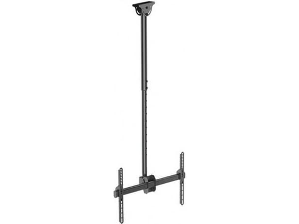TECHly - Monteringssett (takmontering, monteringsbrakett, teleskopstang) - for flatpanel - stål - svart - skjermstørrelse: 37"-70" - takmonterbar